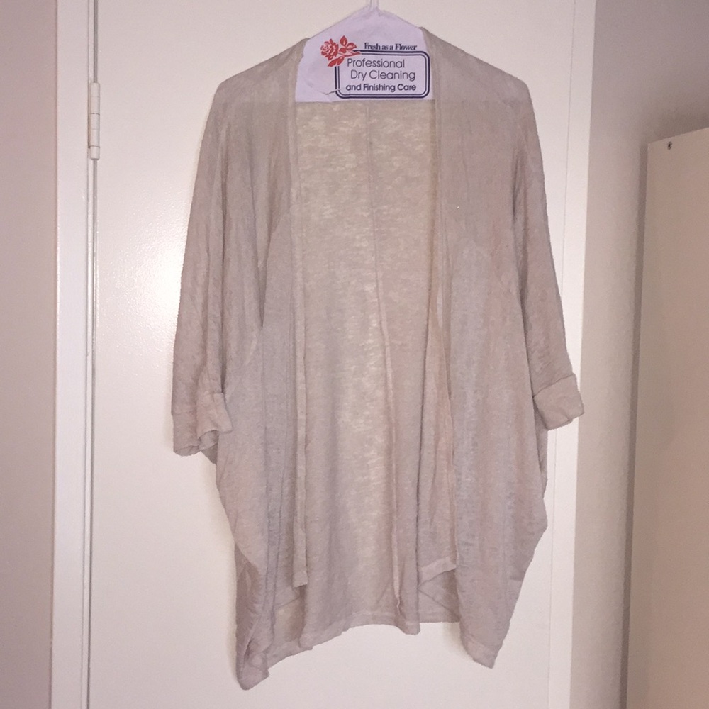Beige Open Cardigan Size Medium